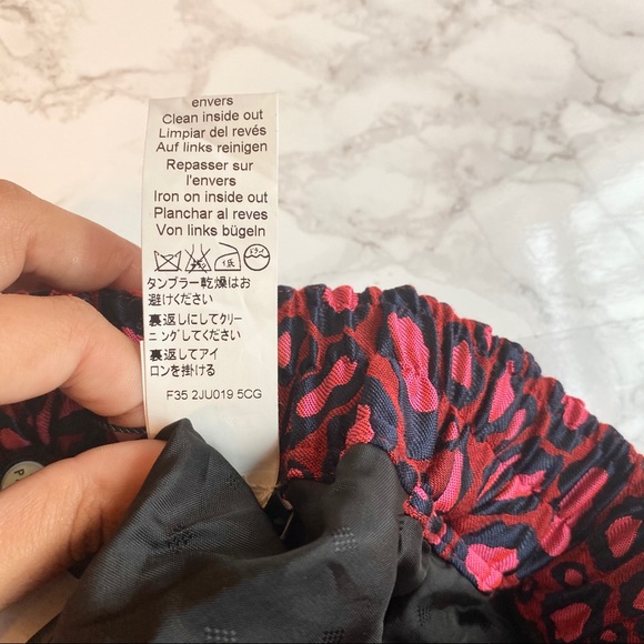 Kenzo Leopard Print Mini Skirt Pink/Red Medium - Picture 9 of 11